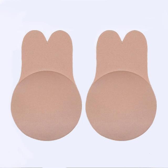 Slowmoose Women Silicone Strapless Invisible Push Up Bras For Self Adhesive Wireless Bra 10 CM / lala06-Beige