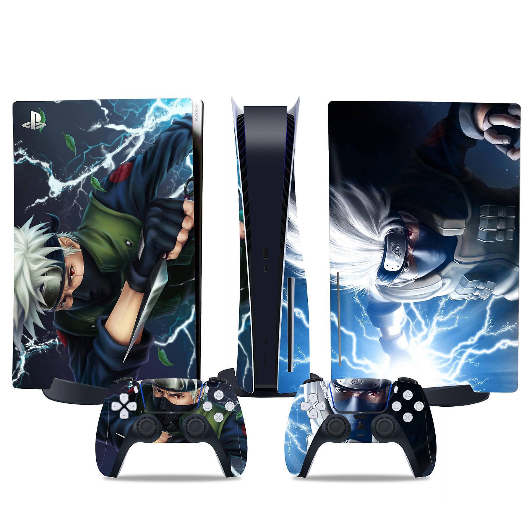 Heyone PS5 optical drive version sticker, cool PS5 skin, controller handle,for PS5 console and controller,NARUTO