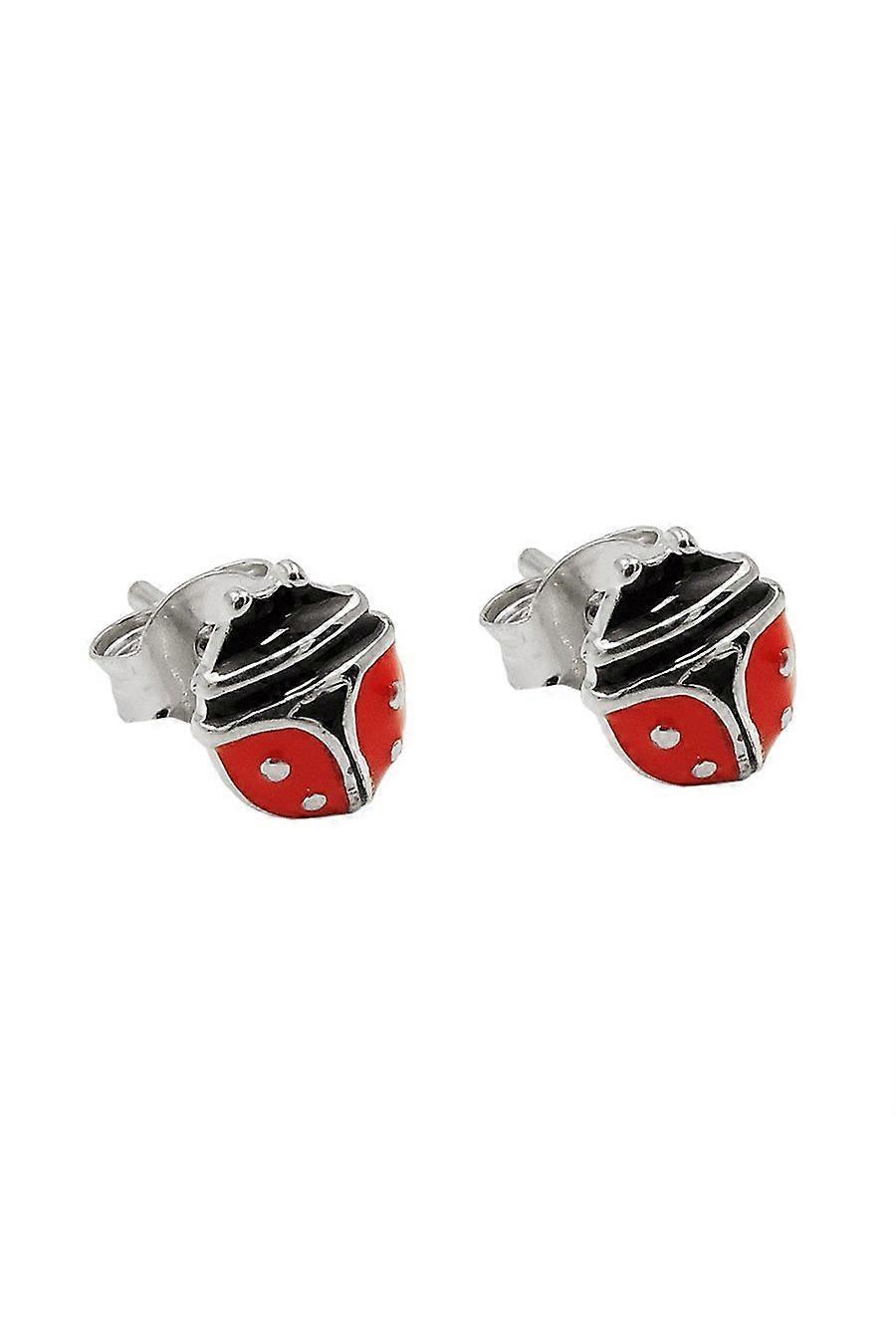 Grace Of Sweden Earrings Ladybird Red Silver 925 - Gl93865