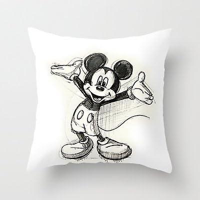 Kerota Cotton Decorative Throw Pillow Case Cushion Cover Mickey Mouse 45x45cm