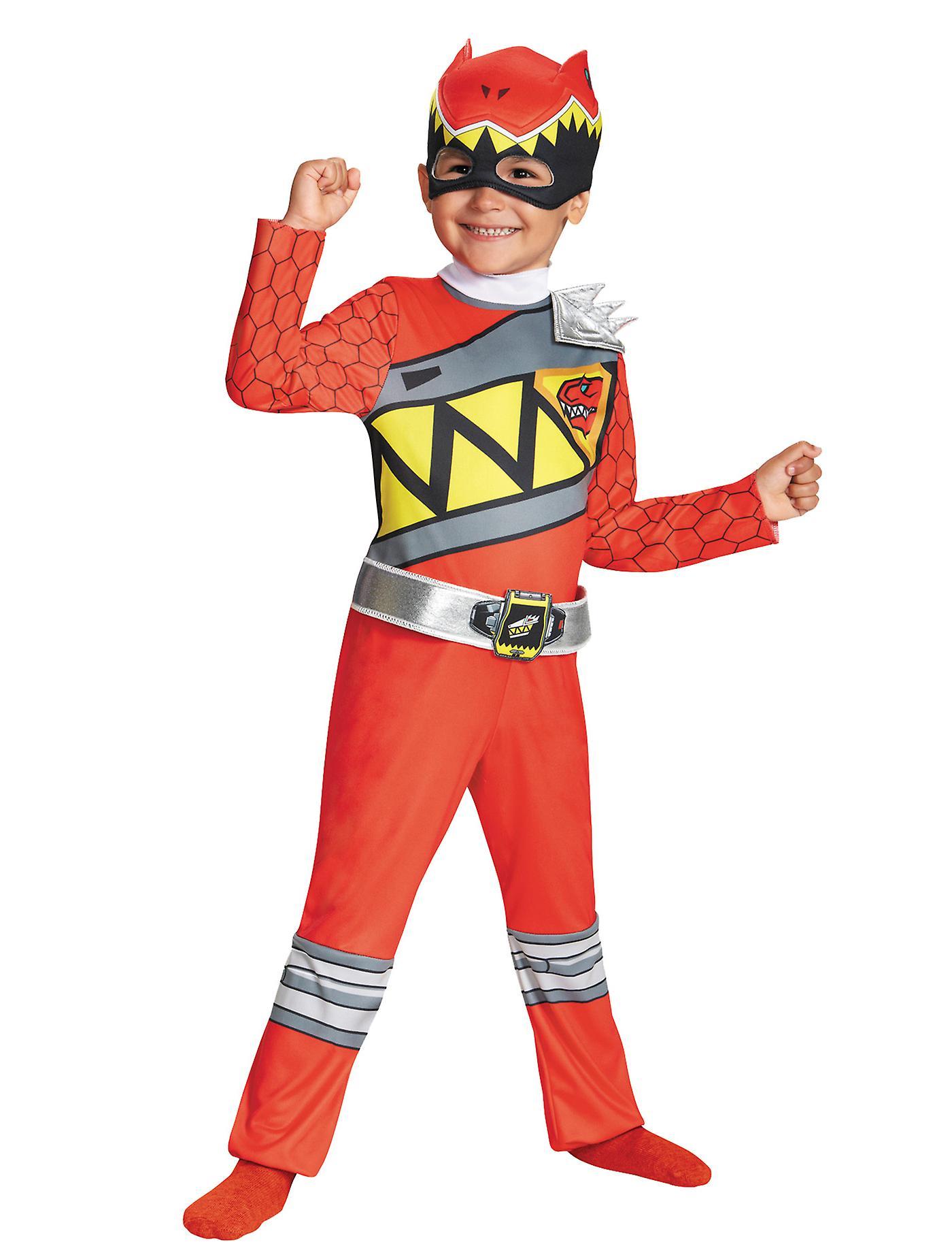 Disguise Red Ranger Saban's Power Rangers Dino Supercharge Toddler Boys Costume Toddler (3T-4T)