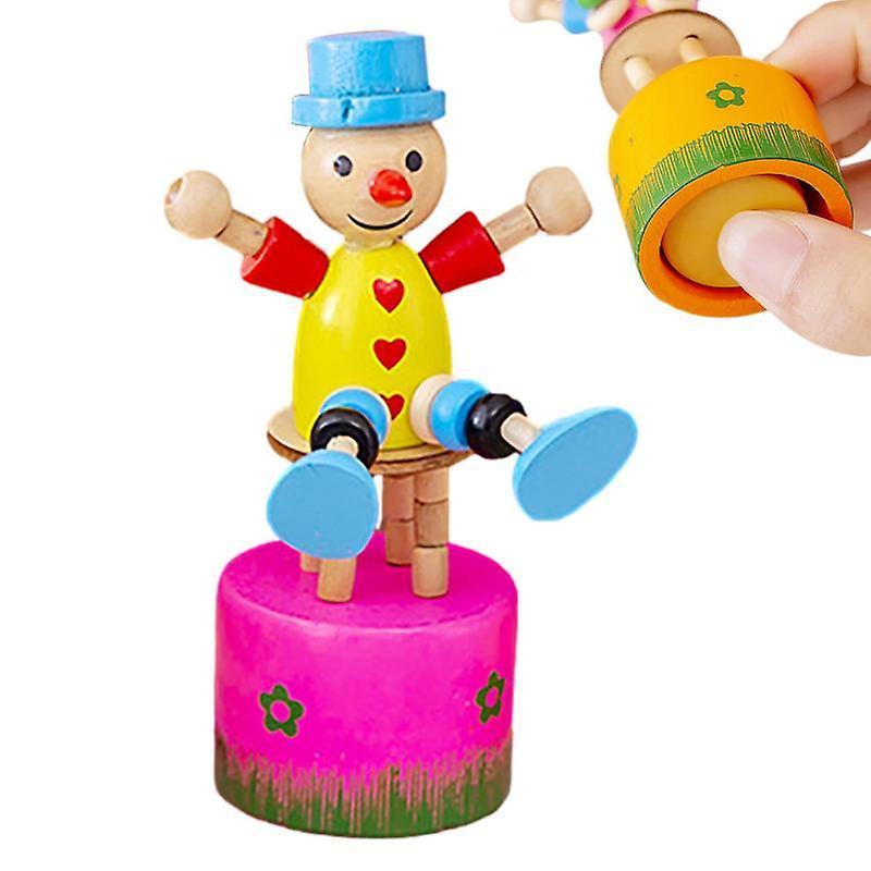 Skwtlv Push Up Toys Vintage Dolls Swing Clown Toy Finger Puppet Function For Children's Toy Home Decoration New Year's Gift