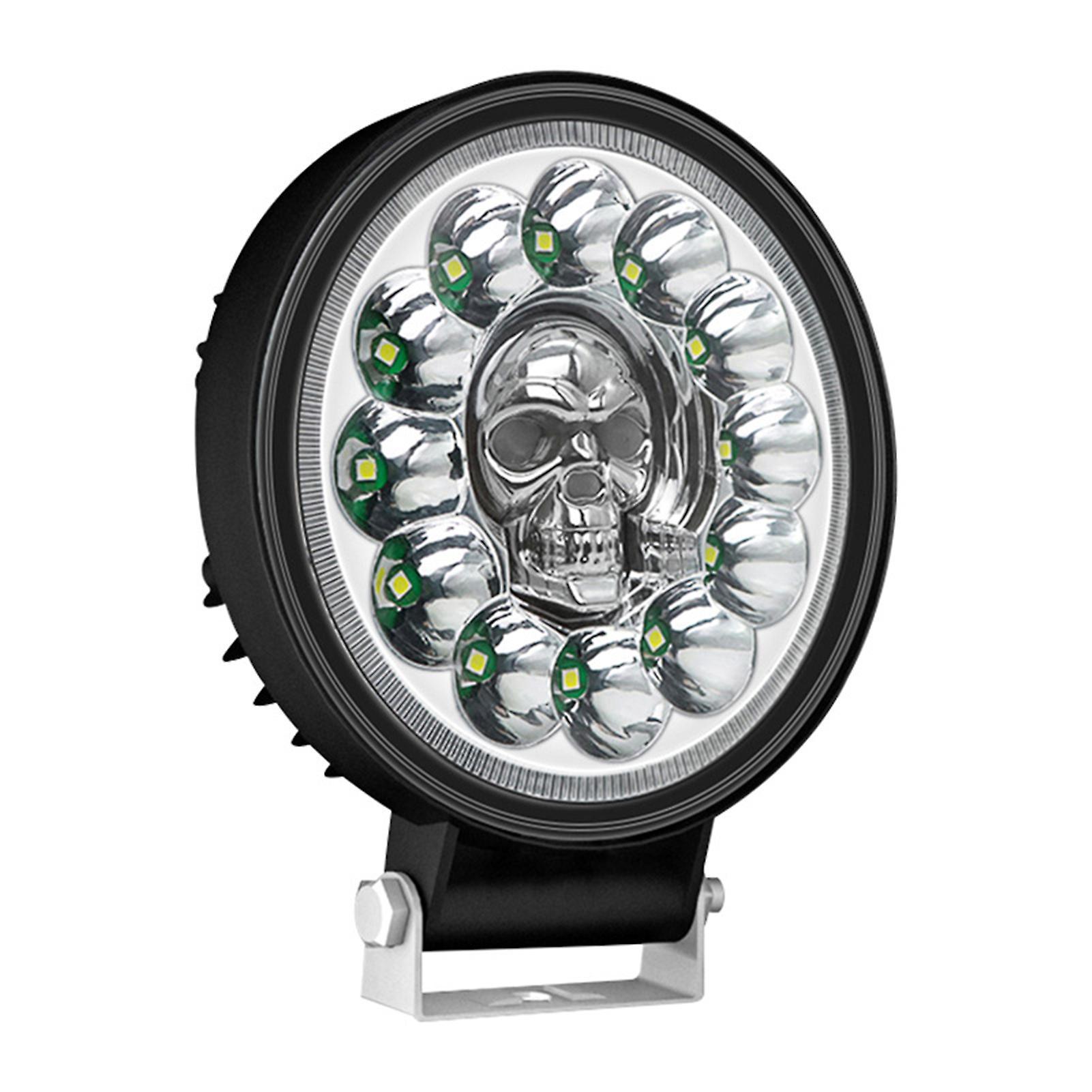 Chiusuet Car LED Working Light Big Vision Skull Circle Light Advanced LEDs Headlight for Long-lasting Performance Round