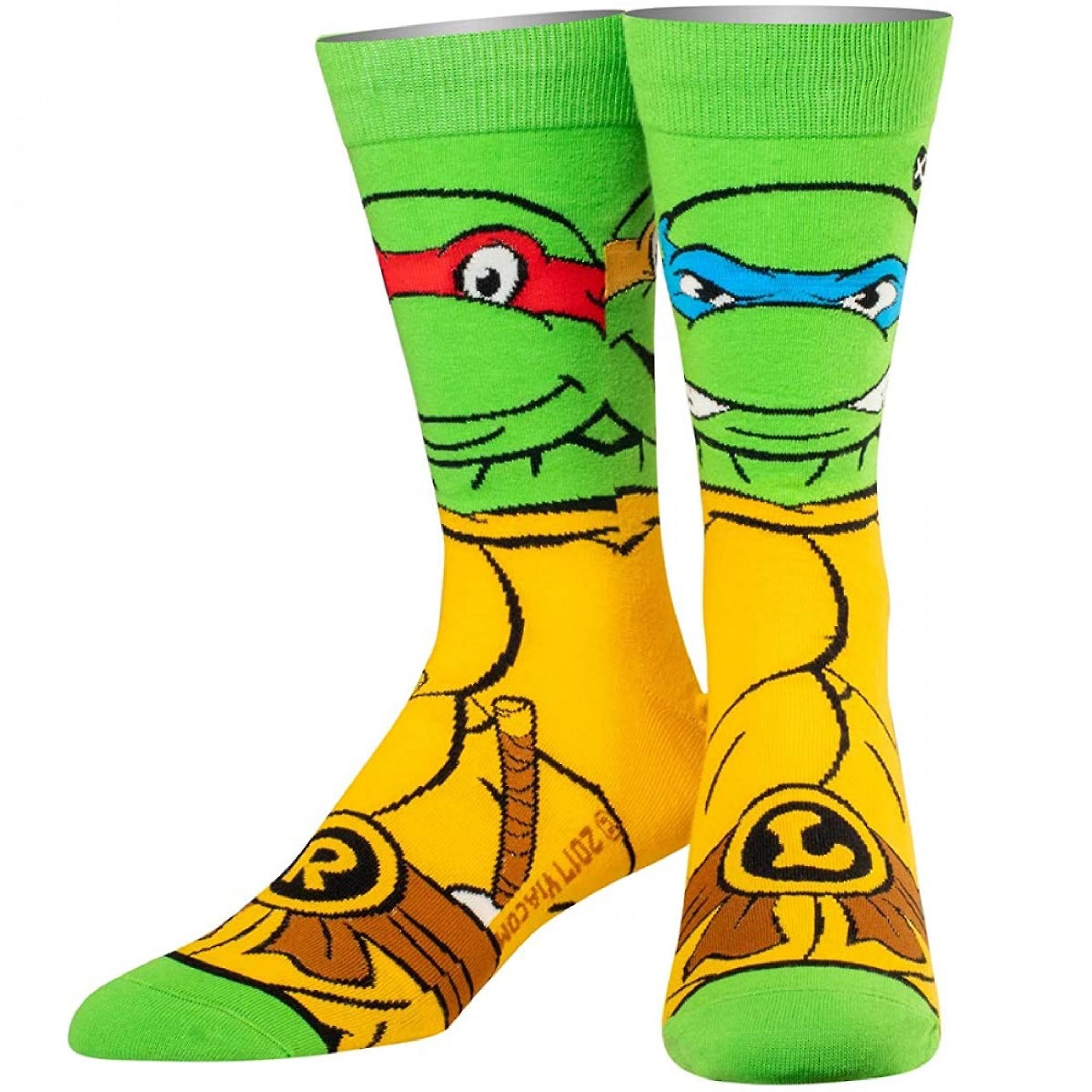 Cartoons Teenage Mutant Ninja Turtle Retro Turtle Crew Socks Multi-Color