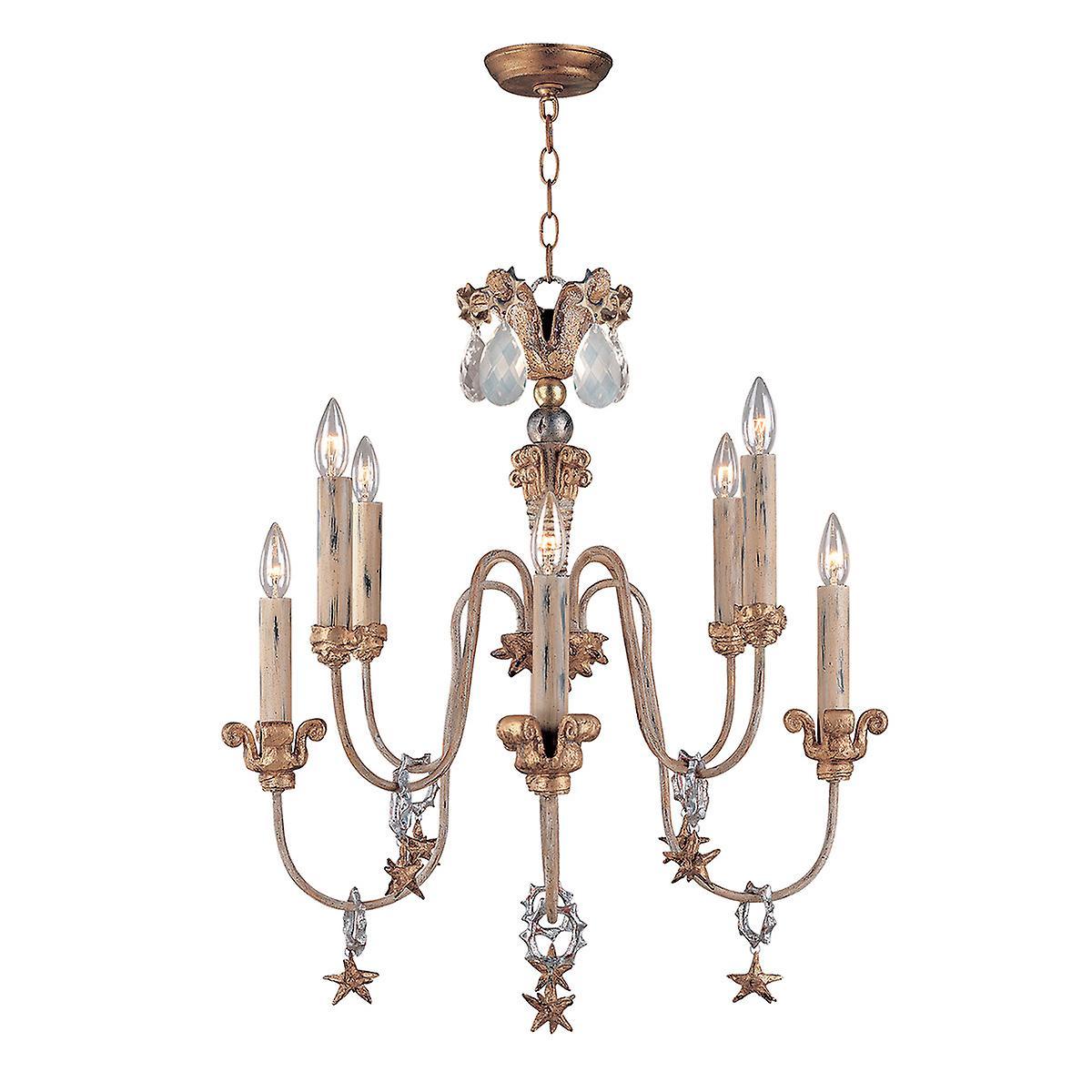 Mignon 8 Light Chandelier Gold And Silver Finish E14