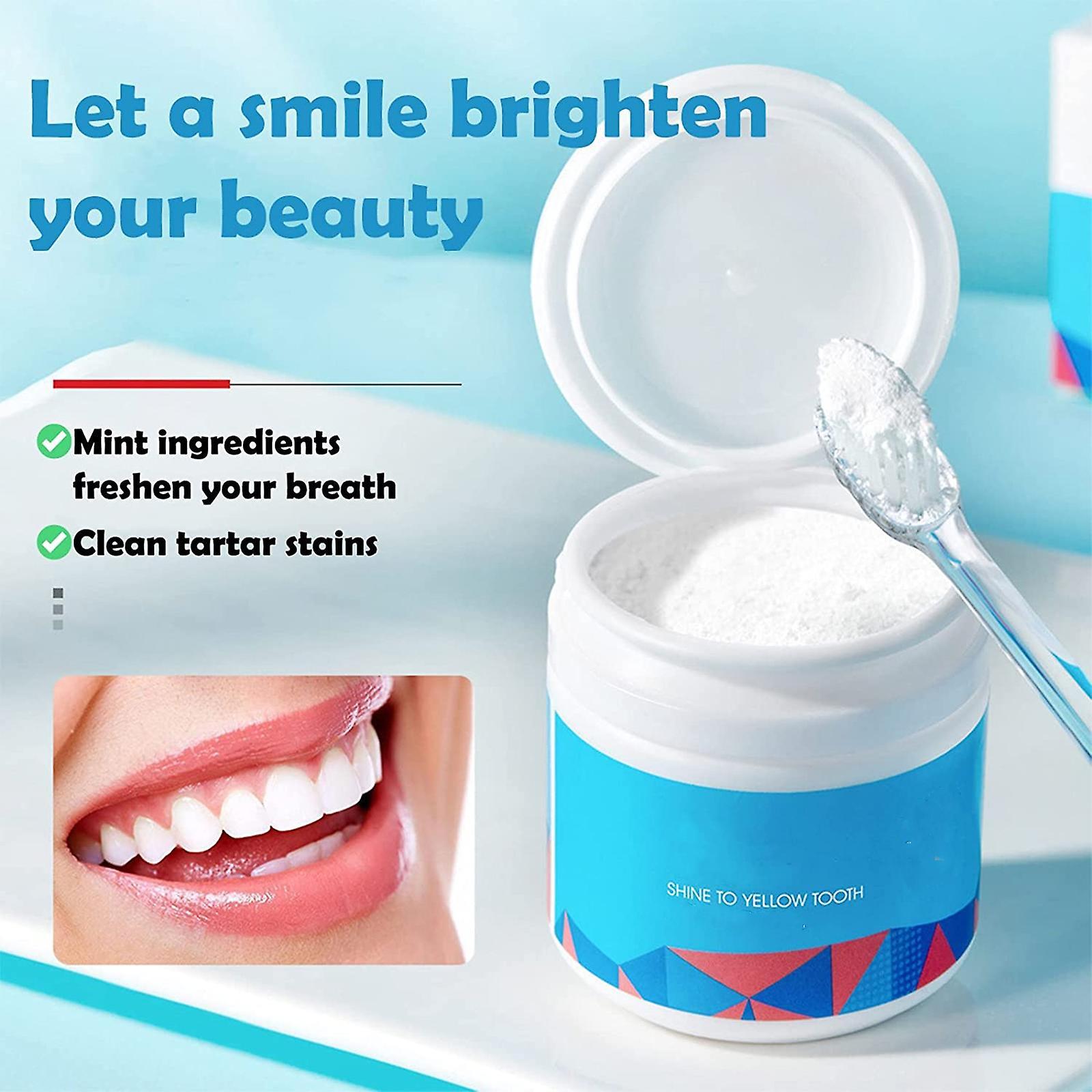 Fongwan 50g Teeth Whitening Powder Baking Soda Tooth Deep Cleaning Powder Natural & Fluoride Free Oral Care Tooth Stain Remover And Polisher For Br...