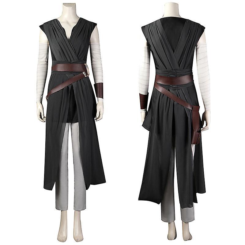 Baiyis Rey Cosplay Costumes Black Jedi Knight Full Set Halloween Carnival Costume For Adults S