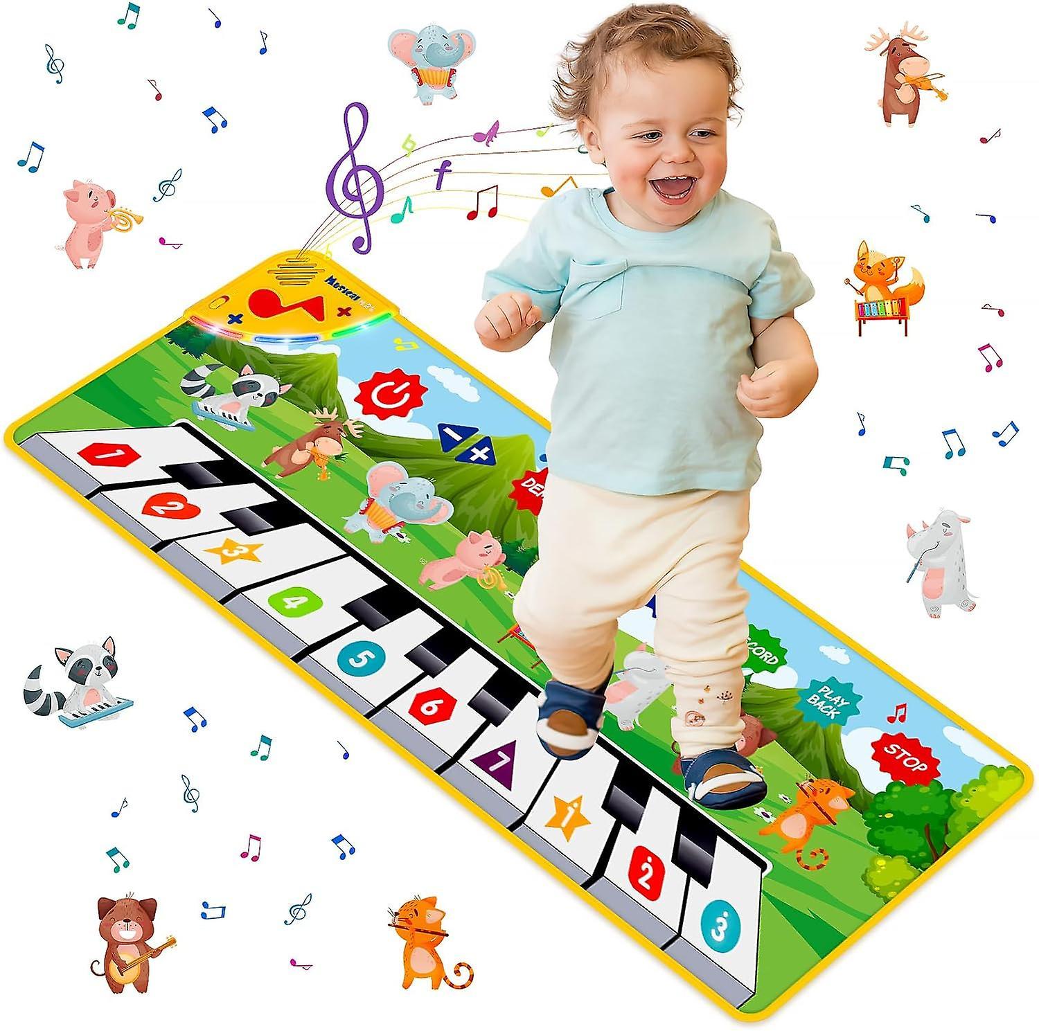 Maromalife Kids Musical Piano Mats, Dance Mat Gifts Toys For 1 2 3 4 5 6 Year Old Girls Boys Kids Playmat For Toddlers Baby Musical Mats Instrument...