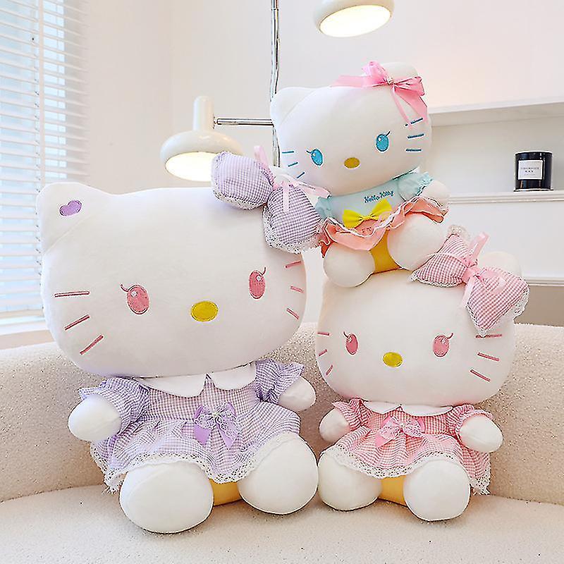 Elciaicle New Couple Kt Cat Doll Plush Toy Lolita Cat Maid Hello Kitty Doll Rag Doll Pink 30cm 0.37kg