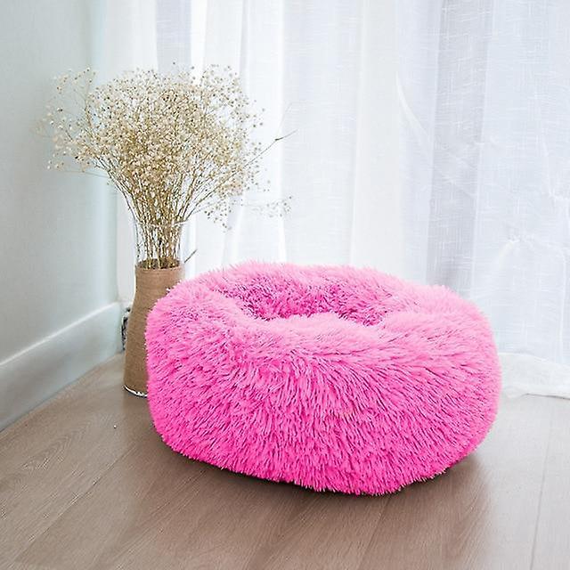 Slowmoose Soft Round Shape, Warm Sleeping Bed For Pets Rose pink 50cm