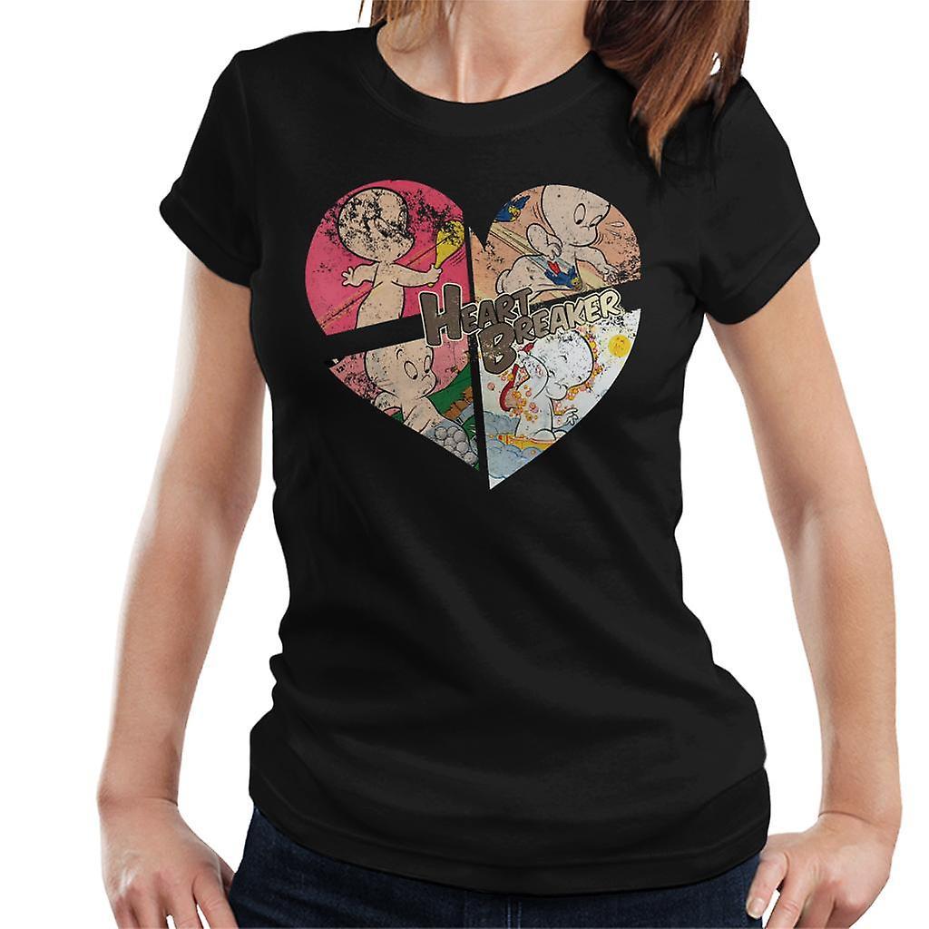 Casper The Friendly Ghost Heart Breaker Women's T-Shirt Black XX-Large