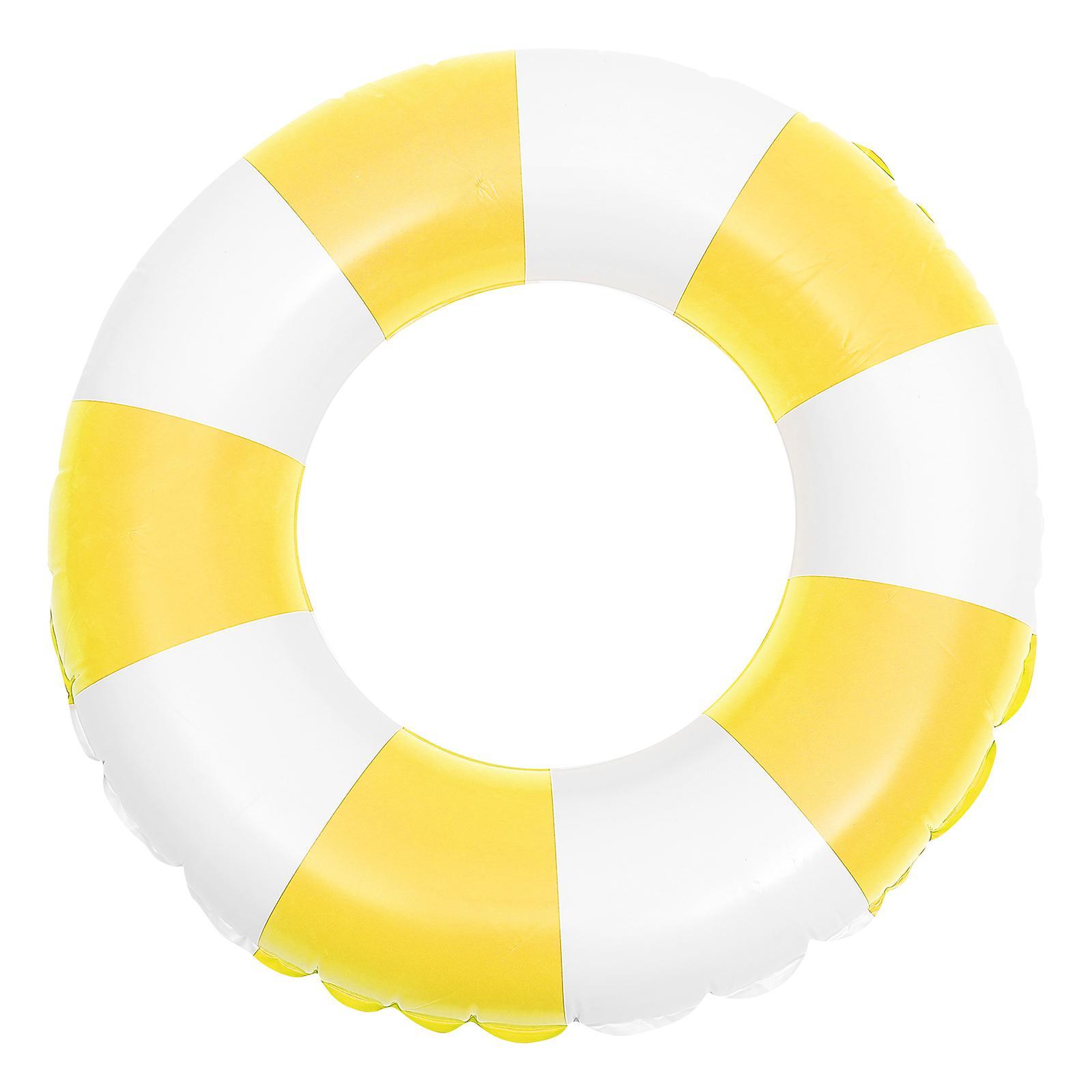 Tinksky Inflatable Pool Float Swimming Ring Pool Float Adult Swimming Ring Inflatable Pool Float Yellow 90X8CM