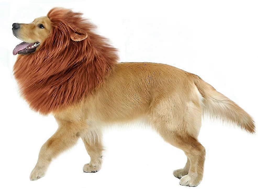 Zhiyi Lion Mane Costume For Dog, Wig For Large Pet Festival Party Fancy Hair Clothes With Ear