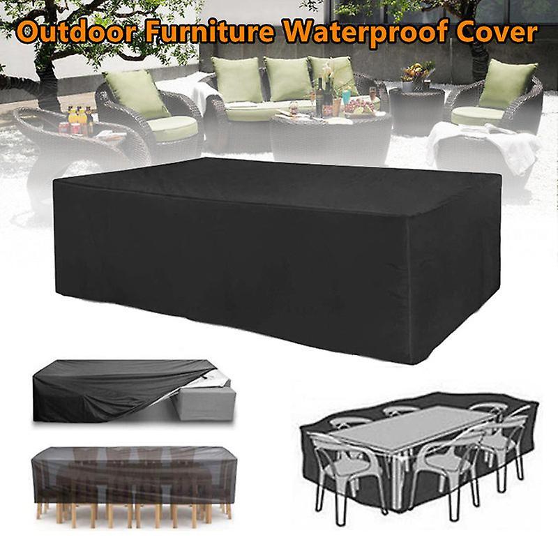 Mimigo Patio Furniture Set Cover Outdoor Sectional Sofa Set Covers Outdoor Table And Chair Set Covers Water Resistant BALCK 366x220x120cm