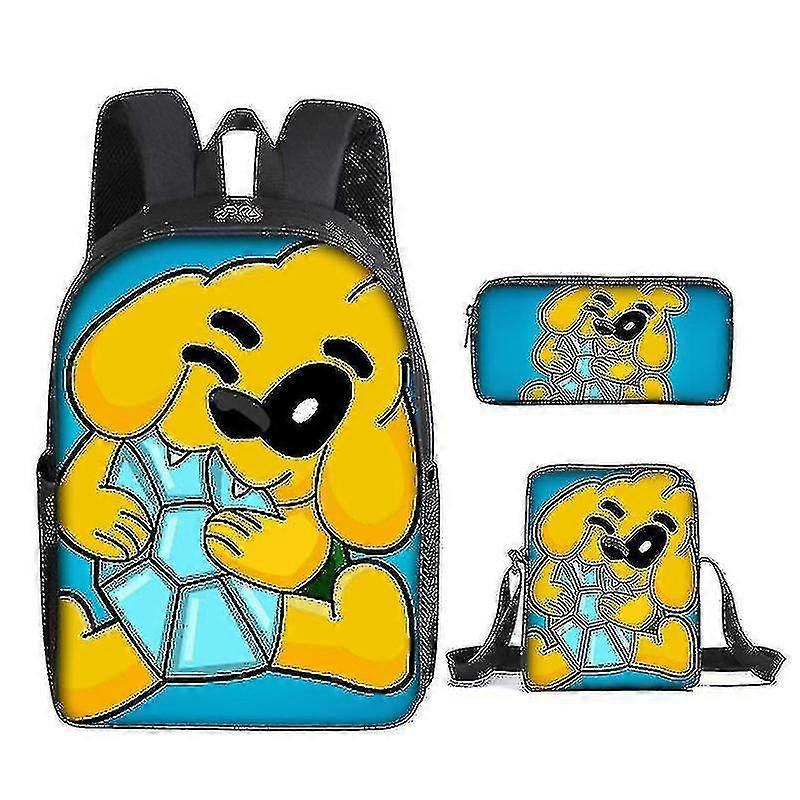 Wwxx Mikecrack Printed Student Backpack Kids School Book Bags Or Shoulder Bag Or Pencil Bag Or Three-piece Set Children's Travelling Bag Gift S [XH...