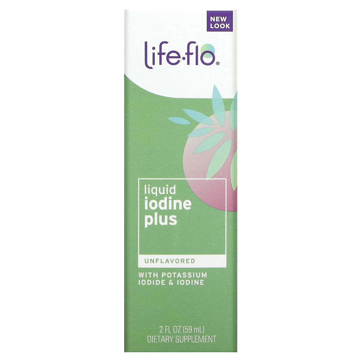 Life Flo Life-flo, Liquid Iodine Plus, With Potassium Iodide & Iodine, Unflavored, 2 fl oz (59 ml)