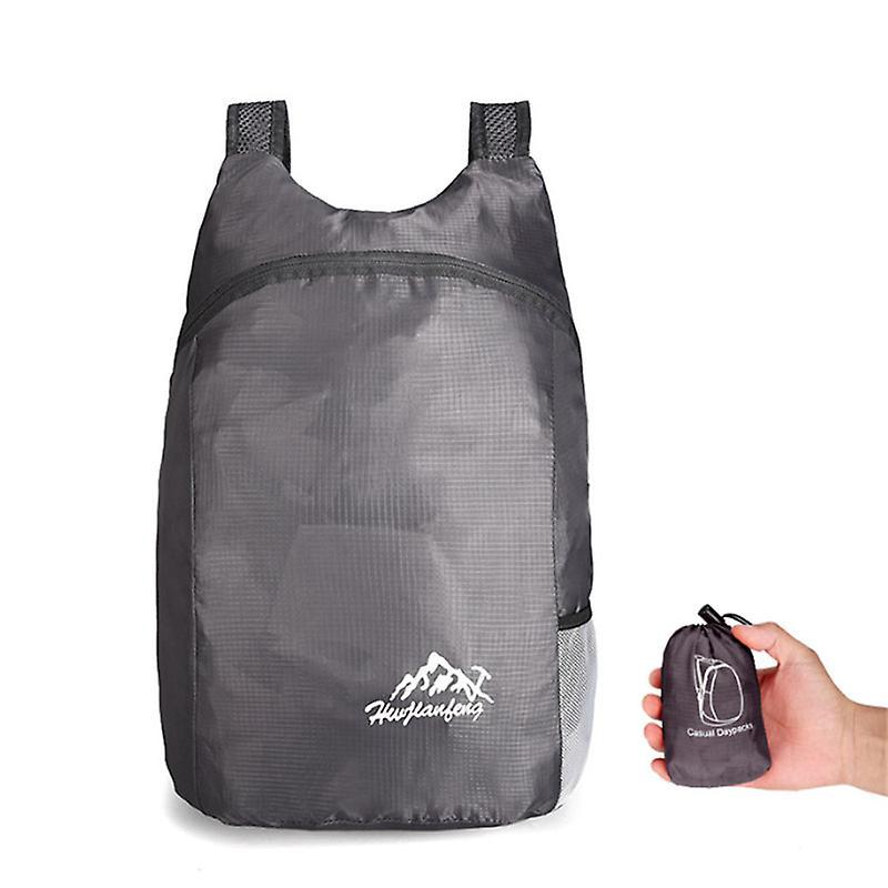 Lightweight Packable Backpack 20l - Foldable Hiking Backpacks Water Resistant Compact Folding Daypack For Travel GRAY