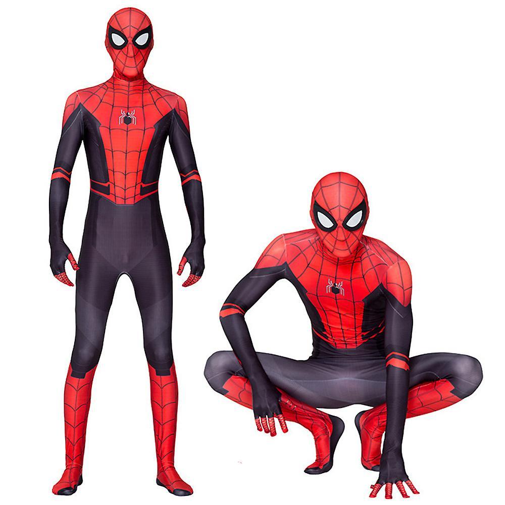 Bestdaily Spider-man: Far From Home 3d Zentai Bodysuit Costume Men's Superhero Jumpsuit Halloween Cosplay Party Dress Up 190