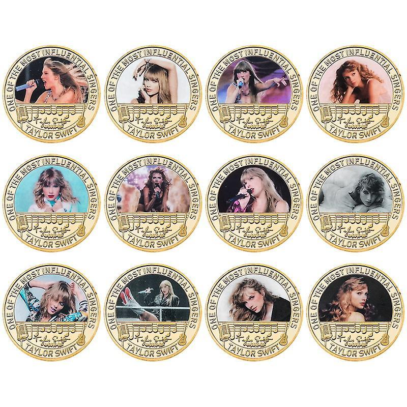 Taylor Swift Commemorative Coin Set Collection Gift Badge Metal Craft Commemorative Medal - Jxlgv Twelve combinations