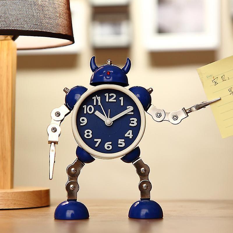 Elciaicle Alarm Clock For Kids Boys, Robot Alarm Clock Analog Alarm Clocks For Kids Non Ticking Silent Alarm Clock For Boys Girls Boys (blue)