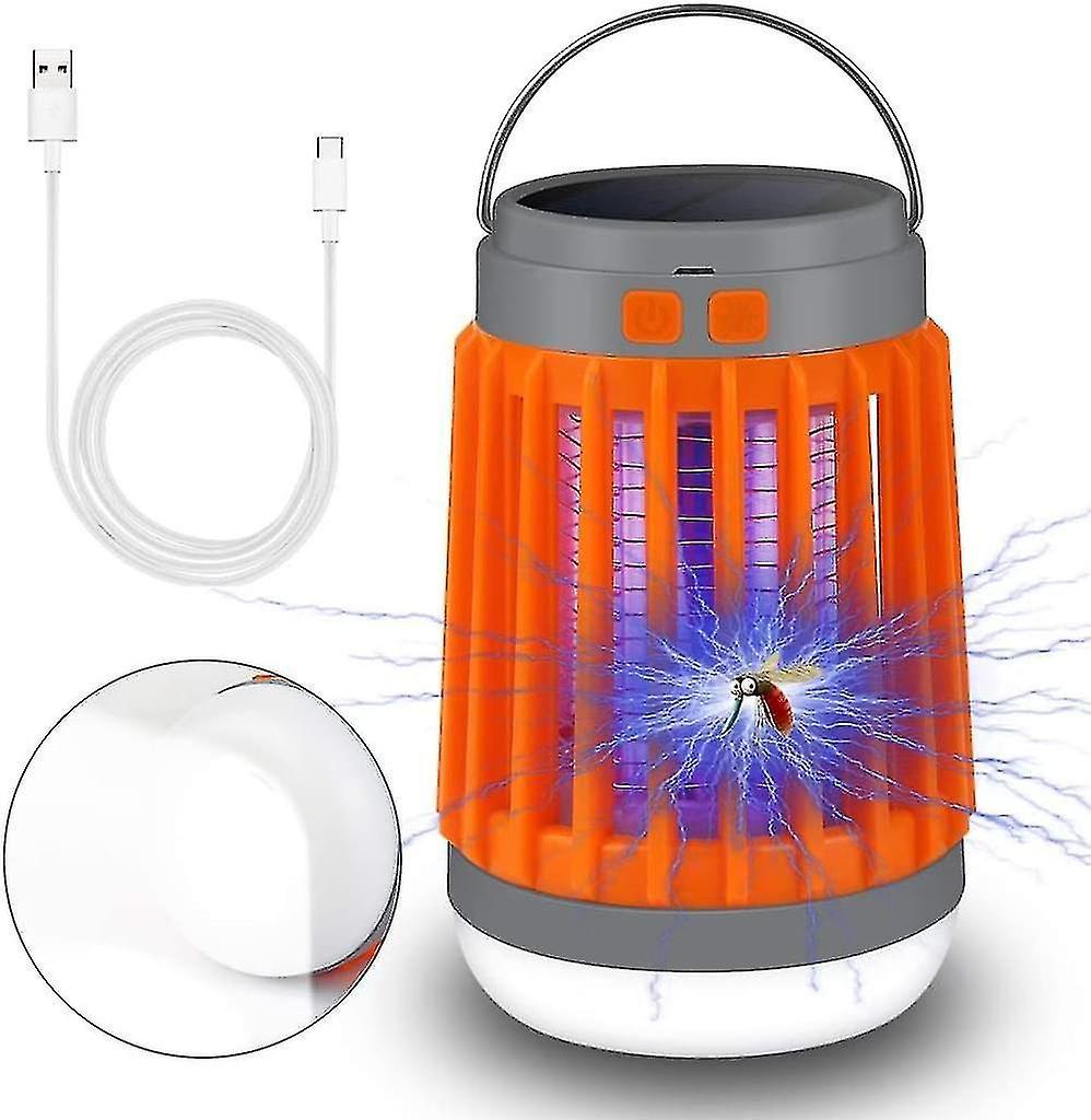 Niutuo Solar Camping Mosquito Repellent Lamp with 4 Lighting Modes, Uv light Insect Killer Camping Lamp, Portable&Waterproof Ip67