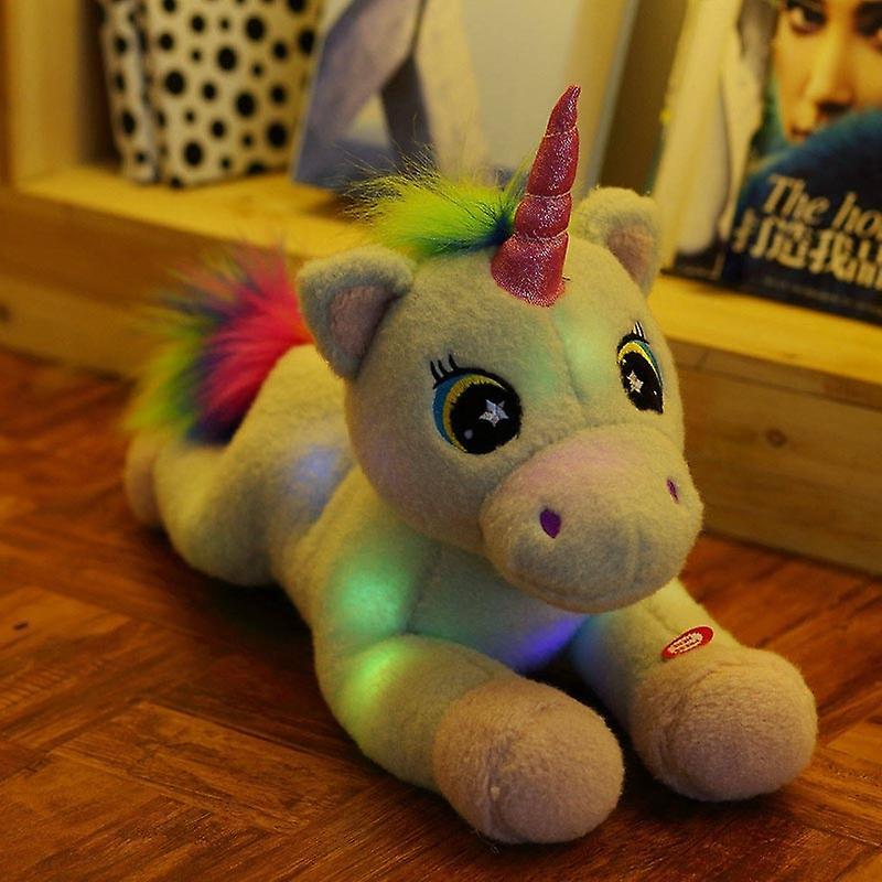 Slowmoose Led Light Unicorn Plush, Glowing Unicorn Soft Toy Light Green