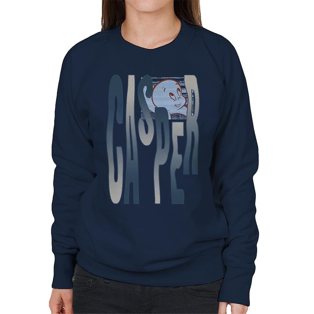 Casper The Friendly Ghost Spooky Waves Women's Sweatshirt Navy Blue Large