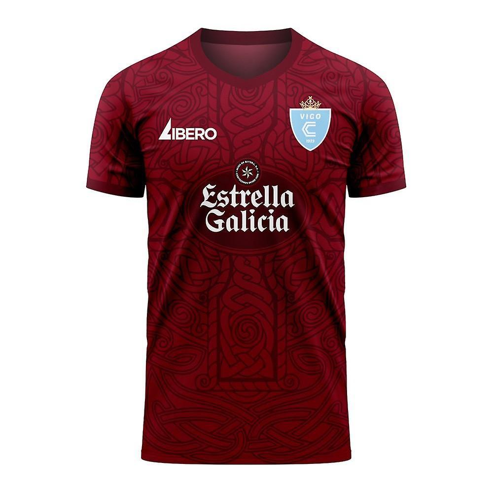 Libero Sportswear Celta 2024-2025 Away Concept Football Kit (Libero) - Kids Maroon MB 27-29 inch Chest (69/75cm)