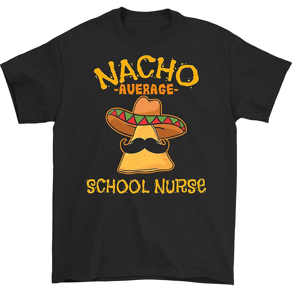 HISHARK Nacho average school nurse t-shirt Black L