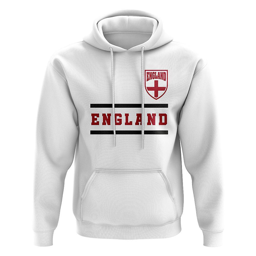 UKSoccerShop England Core Football Country Hoody (White) Large (42-44 inch)