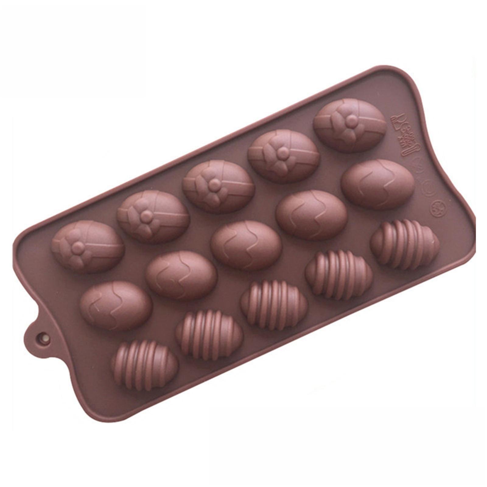 Hefansi 15 Easter Eggs Silicone Chocolate Mould DIY Creative Baking Mould Cake Mould