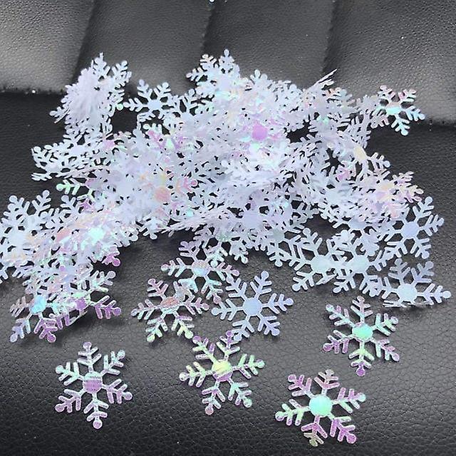 Slowmoose 200/300pcs Artificial Snowflakes Decor Frozen Party Xmas Decorations For Home, Dia 3cm white 200pcs