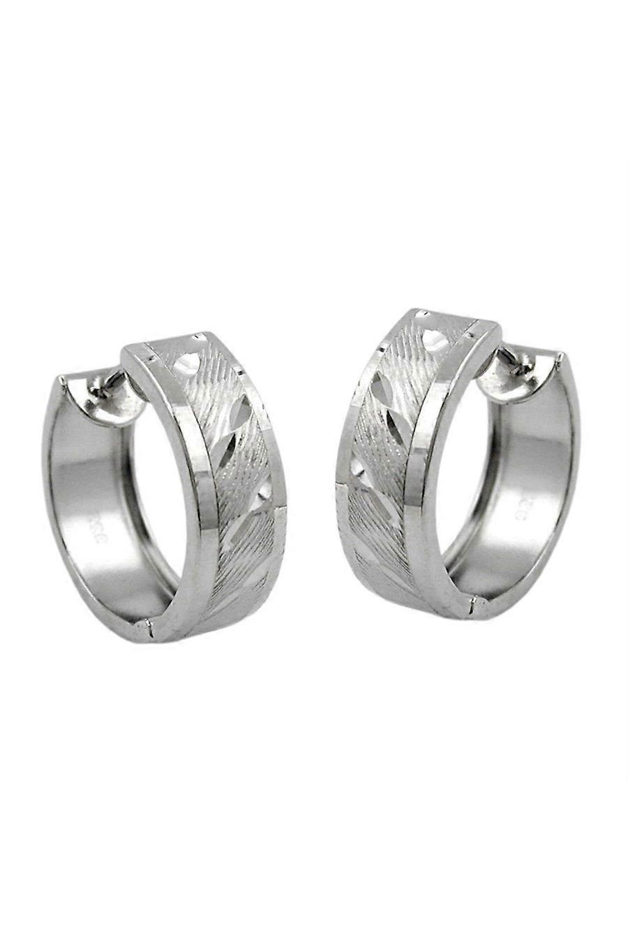 Gallay Earring Hoop Diamond Cut Silver 925 - Gl91537