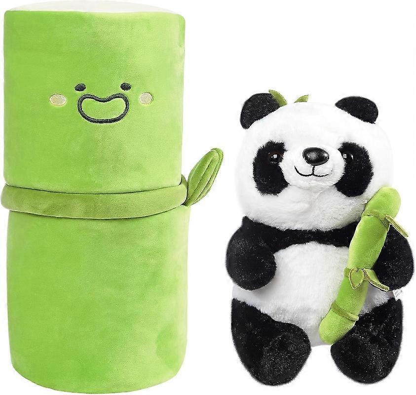 Mmcici Panda Stuffed Animals Panda Bamboo Plush Toy,Doll Gifts for Boys Girls 25CM