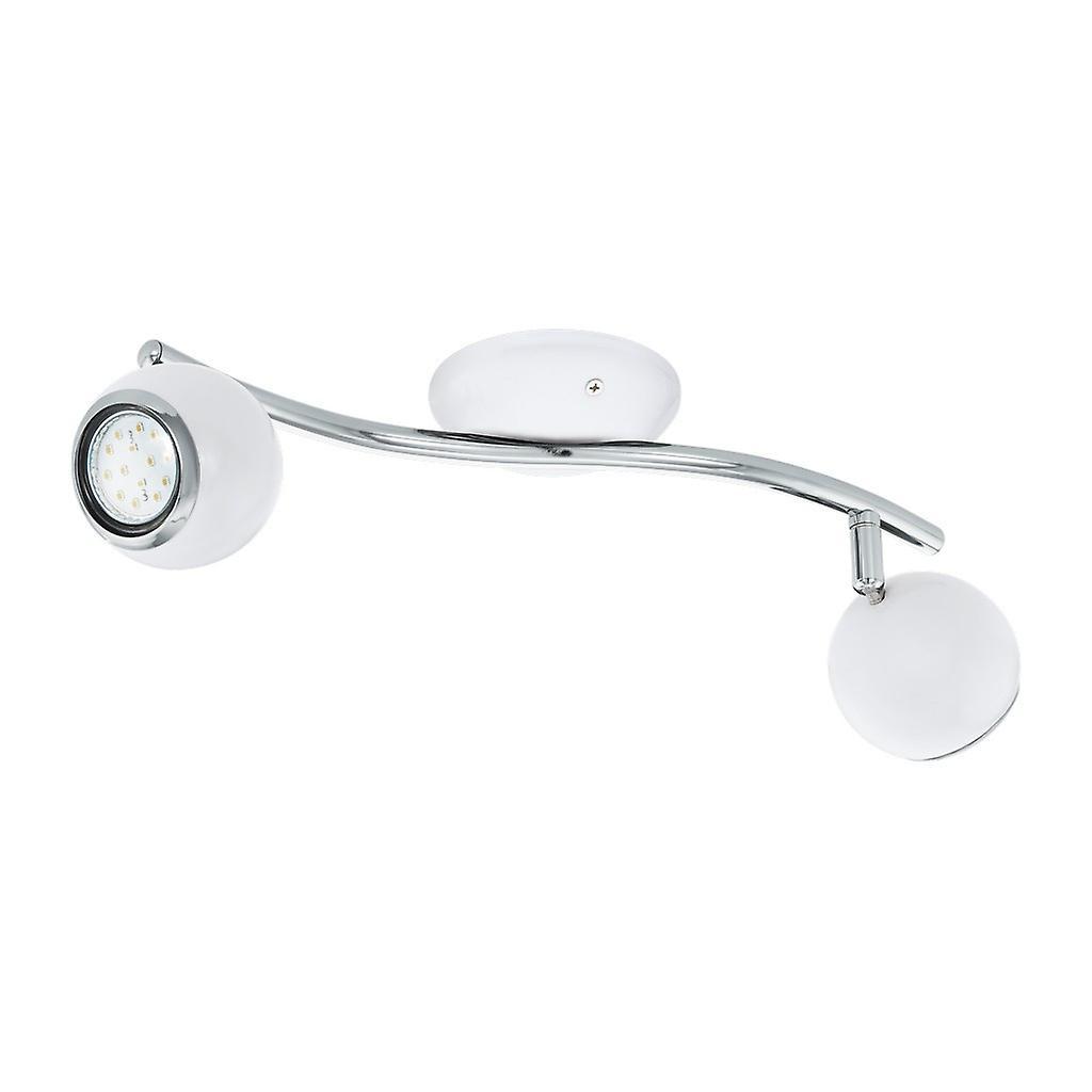 Eglo Lighting Bimeda 2 Light Spotlight Chrome, White, GU10