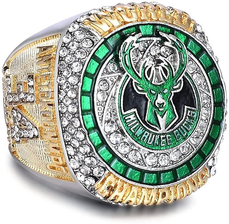 Dhrs 2021 Bucks Championship Ring Replica Basketball Champions Ring With Championship Ring Box stone SIZE 9