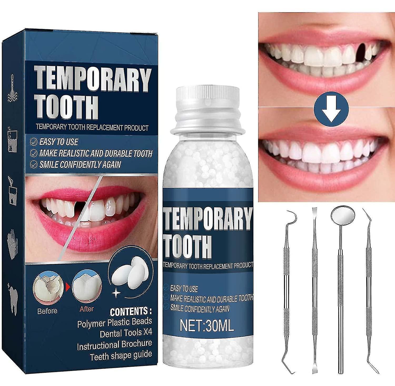 Bxs Tooth Repair Kit,temporary Teeth Filling Repair Kit, Fixing The Missing And Broken Tooth Replacements Restore Your Smile