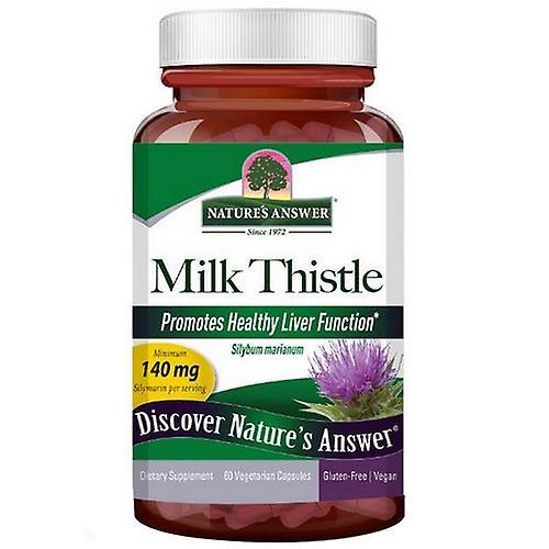 Nature's Answer Milk Thistle Seed Standardized, 60 Veg Caps (Pack of 1)