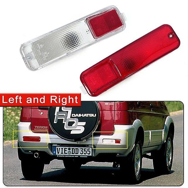 Jelivey For Toyota Daihatsu Terios Cami J10 1997~2005 Rear Bumper Fog Tail Warning Light Red Lens Brake Stop Turn Signal Lamp Accessorie Left and R...