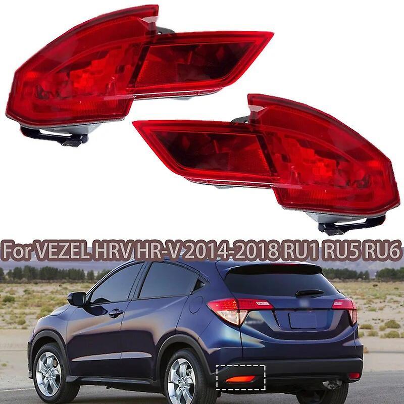 Jelivey Car Rear Bumper Fog Light Lamp Reflector For Honda Vezel Hrv Hr-v 2014 2015 2016 2017 2018 Ru1 Ru5 Ru6 Auto Rear Foglight Left and Right