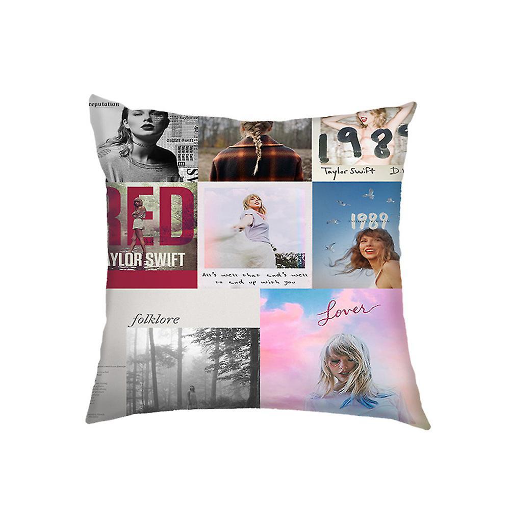 Shinestar Taylor Swift Print Cushion Cover Square Throw Pillow Case Music Fans Gift Home Decor For Couch Sofa Bed Car E