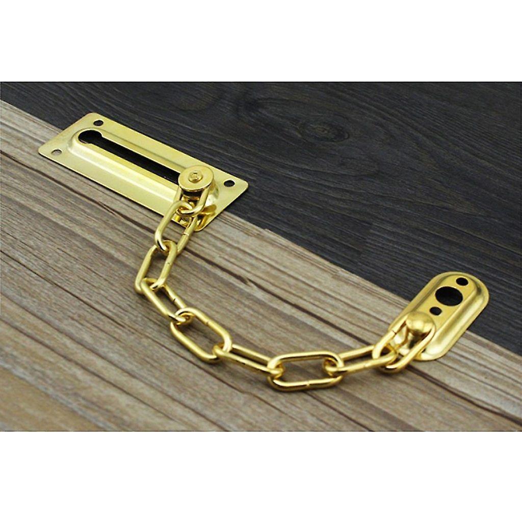 Slowmoose Stainless Steel, Security Door Chain Guard Lock, Slide Bolt For Home/ Hotel/ Golden