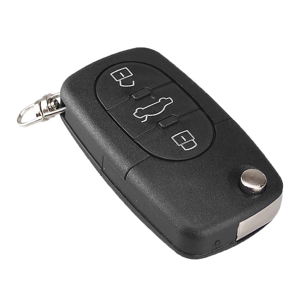 Rotyroya 3 Buttons Flip Car Remote Key Shell Case for Au-di A2 A3 A4 A6 A8 TT CR2032