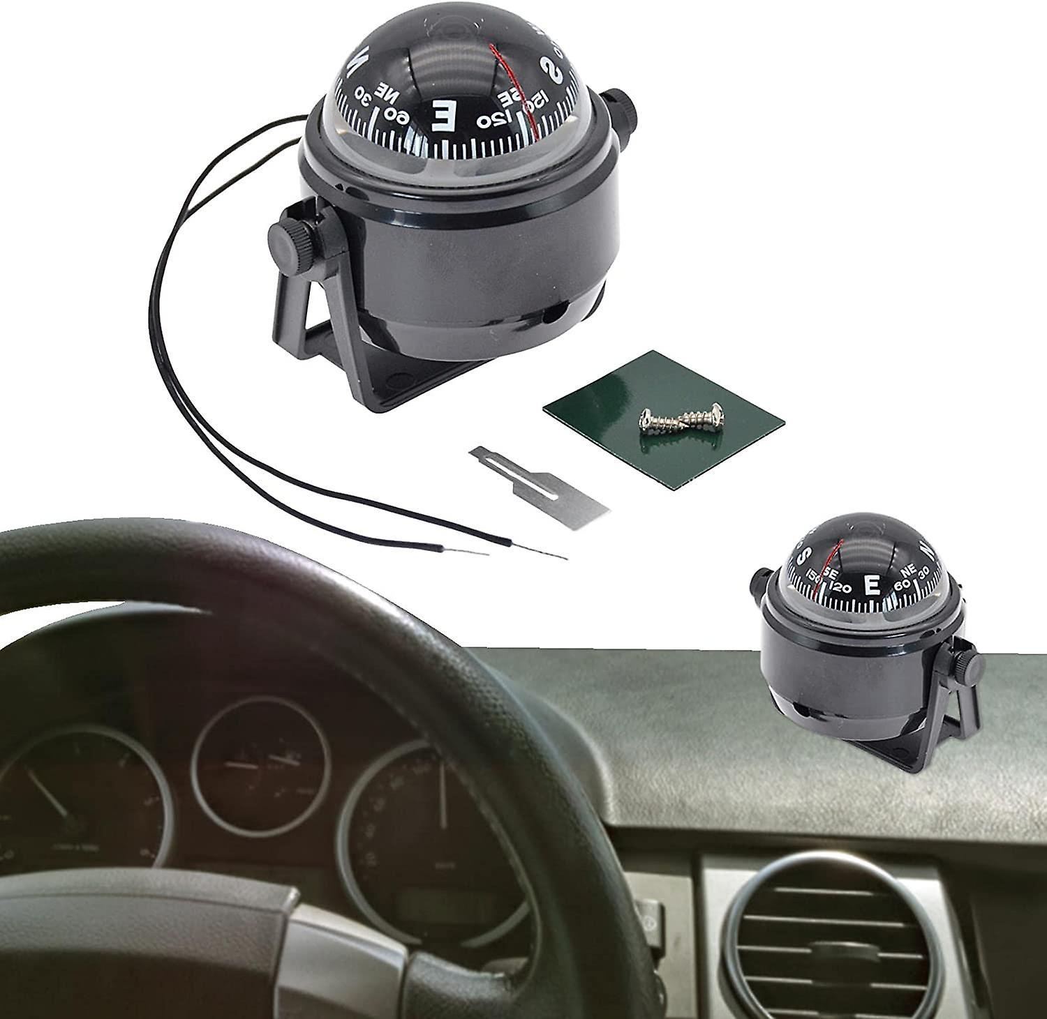 unbrand Navigation Compass | Car Compass Marine Compass | Compass Marine Navigation Compass Electronic Car Compass Sea Digital Pivoting With Led Light