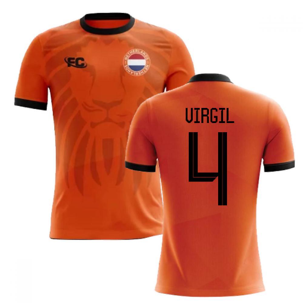 2018-2019 Holland Fans Culture Home Concept Shirt (VIRGIL 4) - Little Boys Orange XLB 7-8yrs (122-128cm)