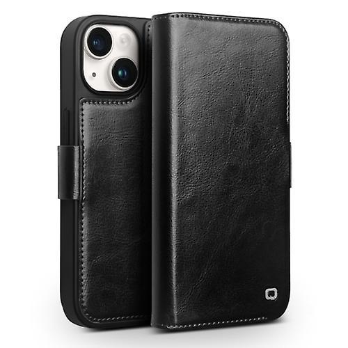 Mobile Case For Iphone 15 Qialino Classic 103 Buckle Genuine Leather Mobile Phone Case Black 15 Pro