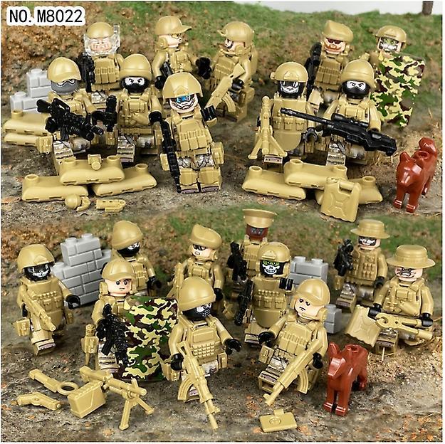 YM Studio New version M8022 Cavalry Force Military Camouflage Special Forces Children's Assembly Block Toys and Weapons