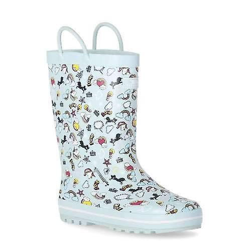 ek Wholesale Trespass starryton kids outdoor waterproof rubber wellies Unicorn mint Uk-8 / eu-26