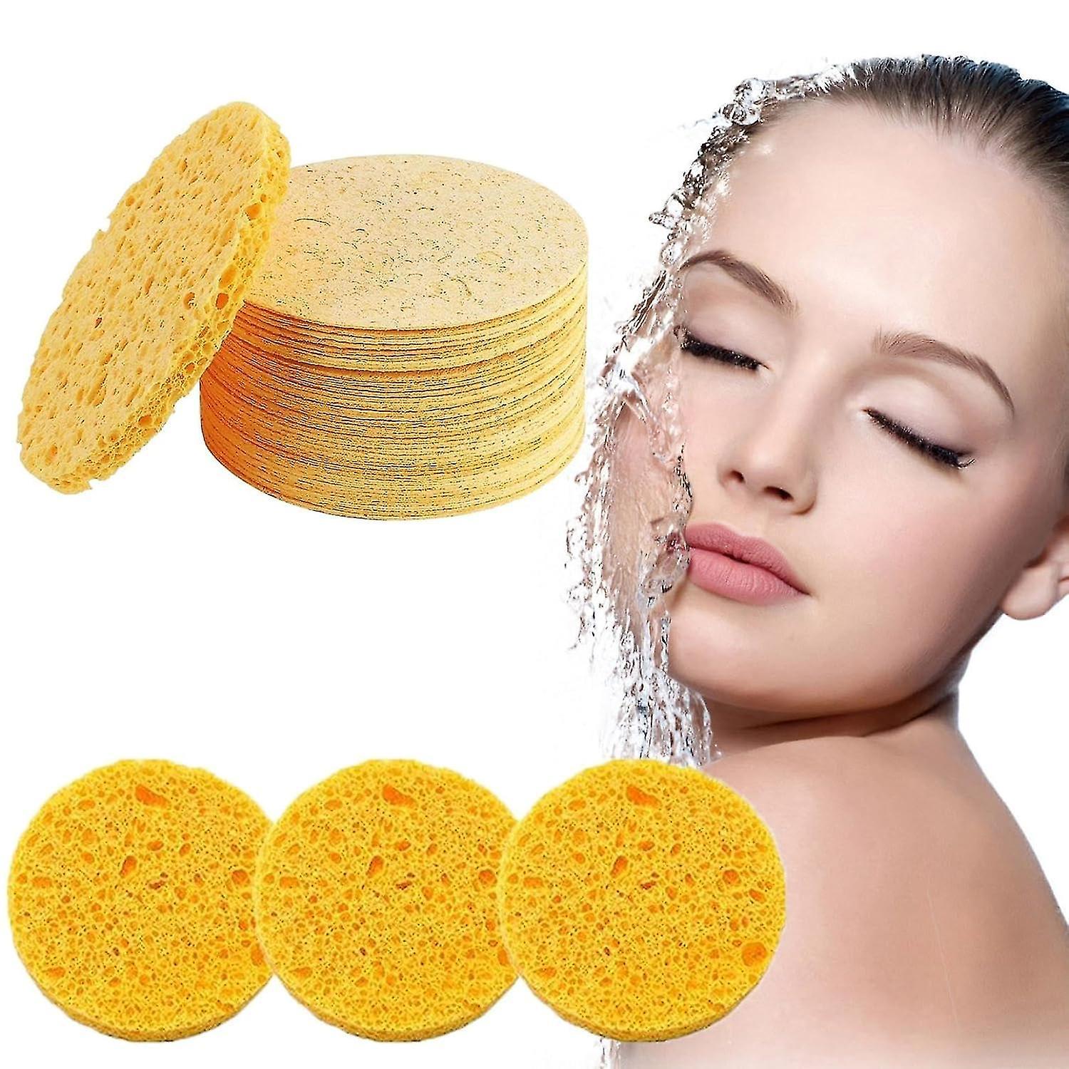 Vonkayi 30 Pcs Turmeric Kojic Acid Pads, Turmeric Kojic Acid Cleansing Pads, Turmeric Exfoliating Pads, Facial Sponges For Cleansing