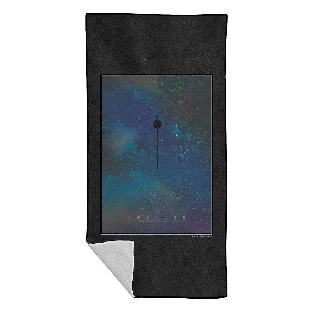 NASA Voyager Interplanetary Travel Poster Beach Towel Black 70 x 140cm